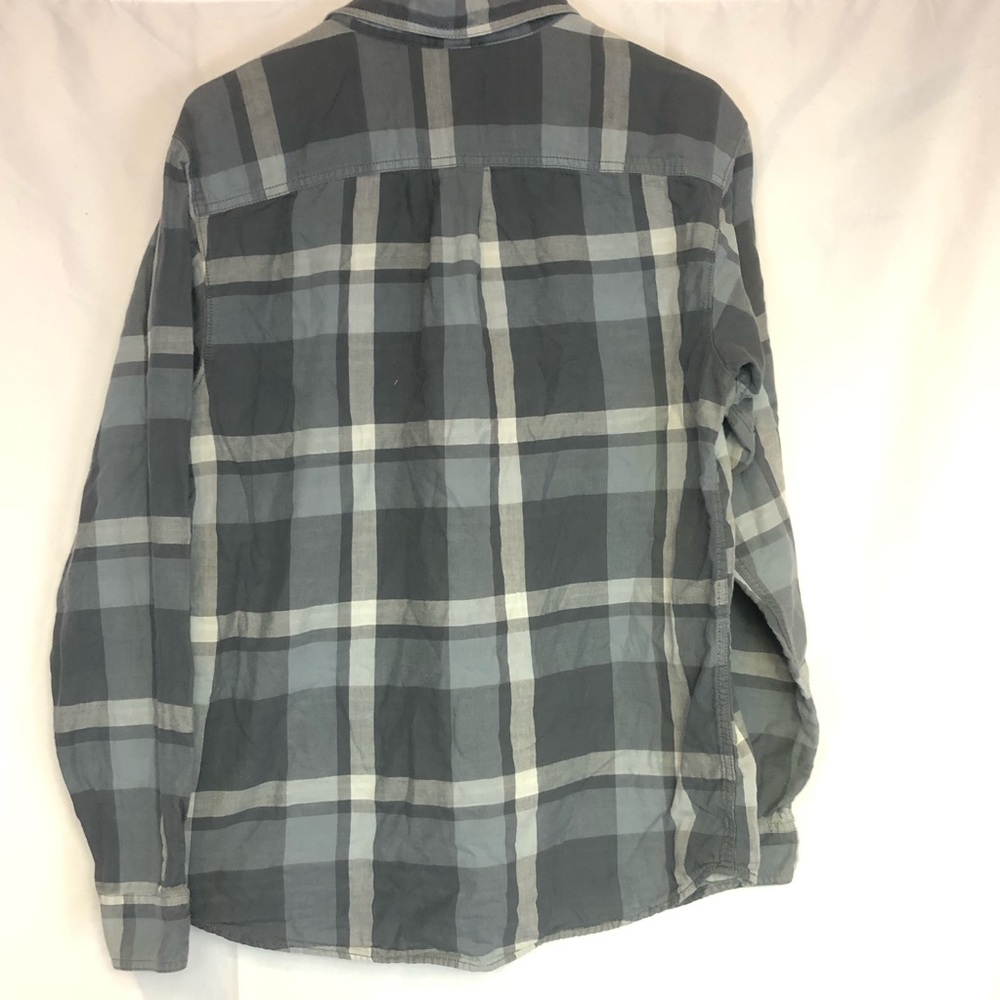 Columbia sz m gray plaid button front hiking shirt - Picture 6 of 7